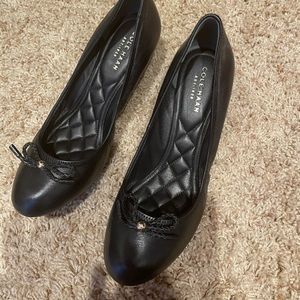 Cole Haan pump wedges, black, size 7.5